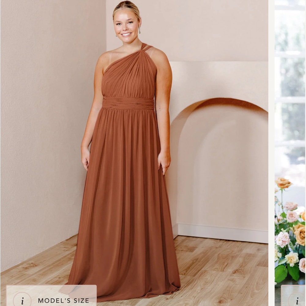 Revelry Bridesmaids Dress- Rust color